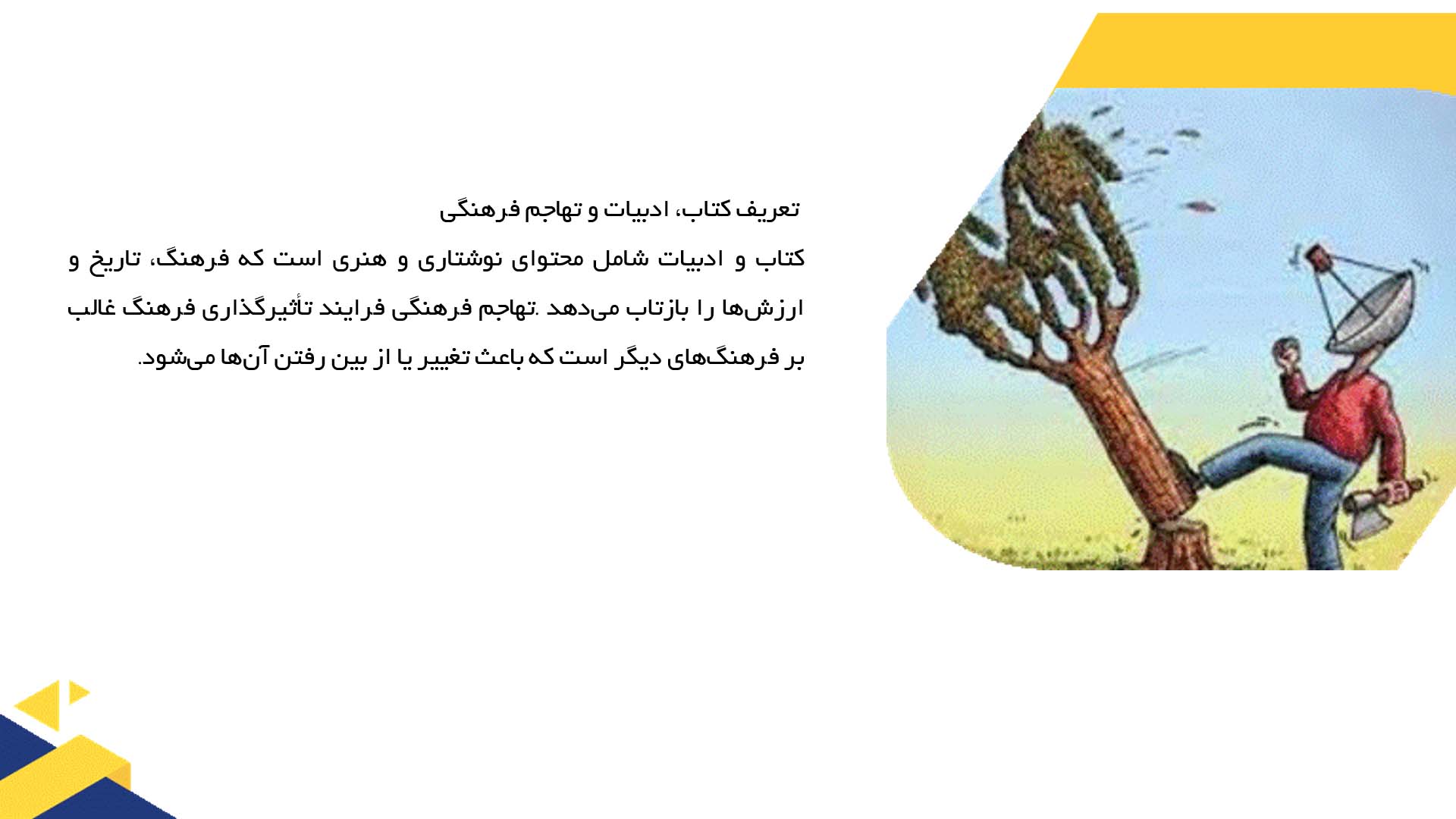 پاورپوینت در مورد نقش کتاب و ادبیات در مقابله با تهاجم فرهنگی